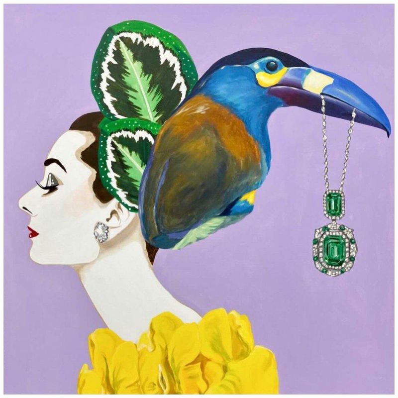 Картина Audrey with Blue Toucan Headdress Мульти в Сочи | Loft Concept 