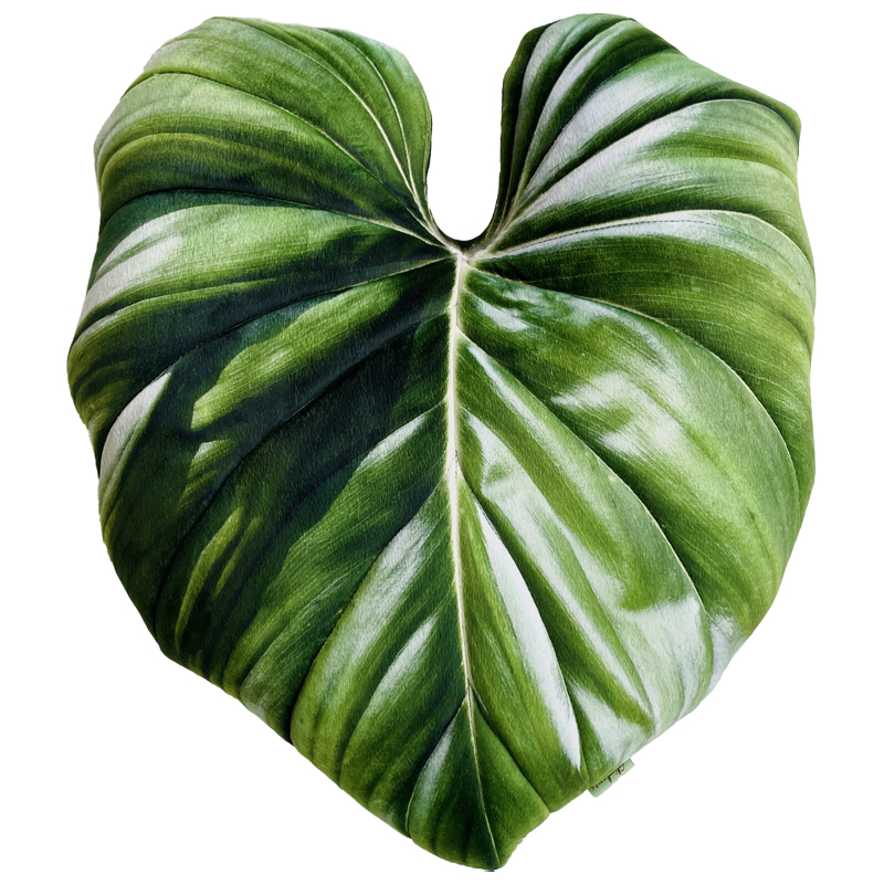 Декоративная подушка Botanical Cushion Philodendron Зеленый в Сочи | Loft Concept 