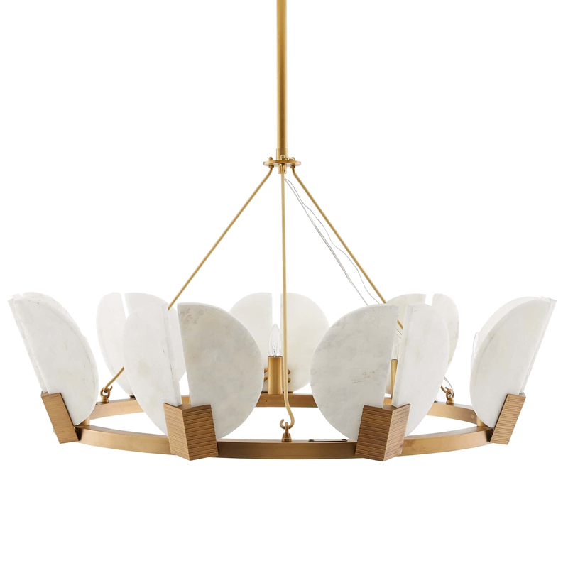 Люстра Arteriors SIERRA CHANDELIER GOLD Золотой Белый в Сочи | Loft Concept 