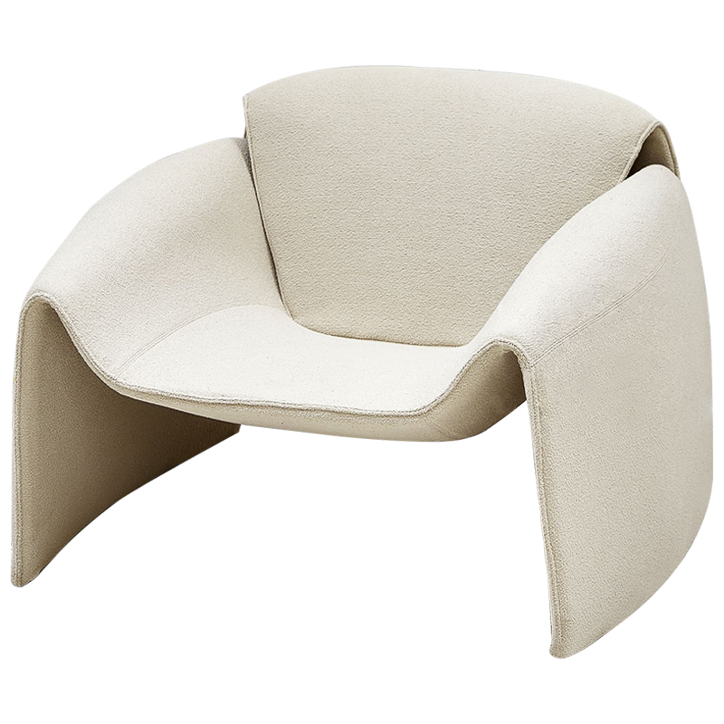 Кресло бежевое в стиле минимализм Chani Beige Armchair Бежевый в Сочи | Loft Concept 