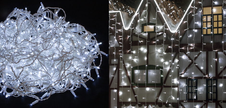 Гирлянда-Занавес с Белым светом - Loft-Concept в Сочи