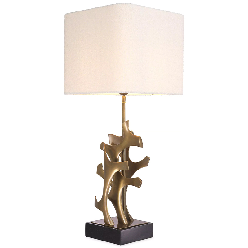 Настольная лампа Eichholtz Table Lamp Agape Brass Белый Латунь в Сочи | Loft Concept 