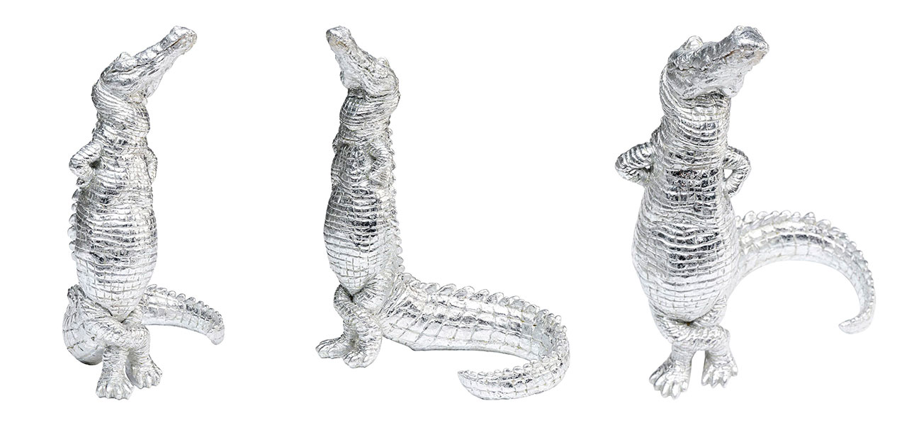 Статуэтка серебряный крокодил Crocodile collection - фото