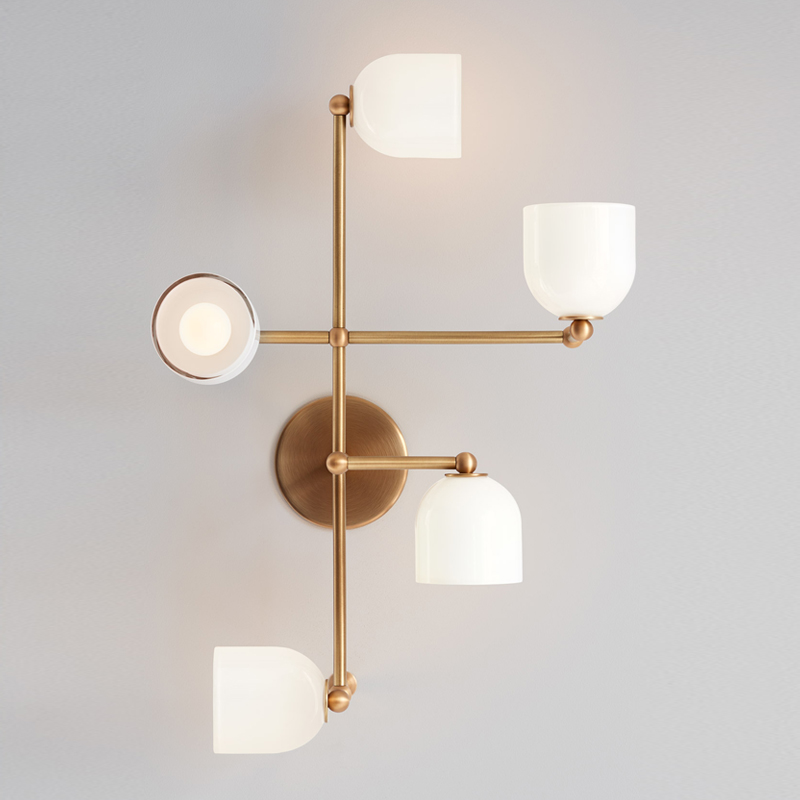 Бра Edie Sconce white Латунь Белый в Сочи | Loft Concept 