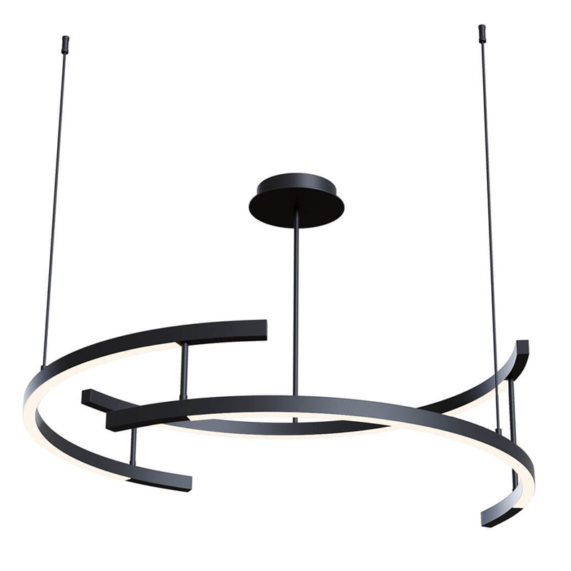 Люстра Smeragde Light Chandelier black arcs Черный в Сочи | Loft Concept 