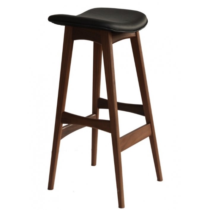 Стул Johannes Andersen Allegra Bar Stool Черный Коричневый в Сочи | Loft Concept 