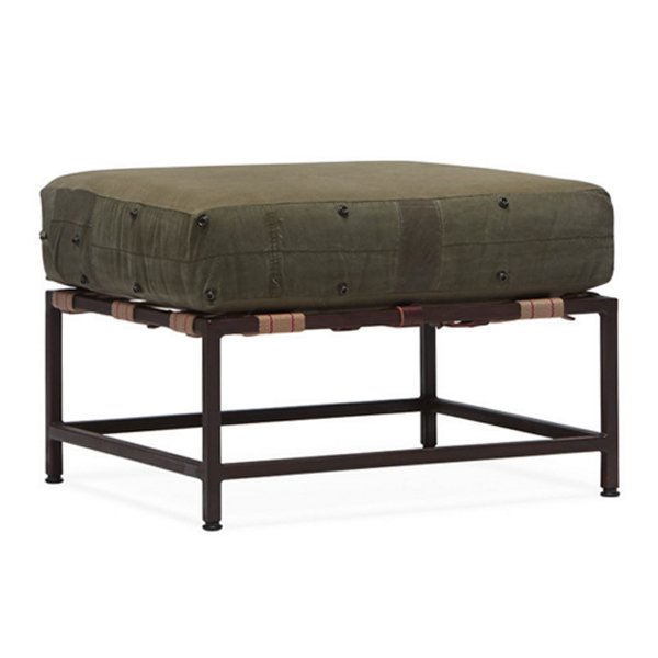 Оттоманка  Olive Military Fabric Ottoman Оливковый в Сочи | Loft Concept 