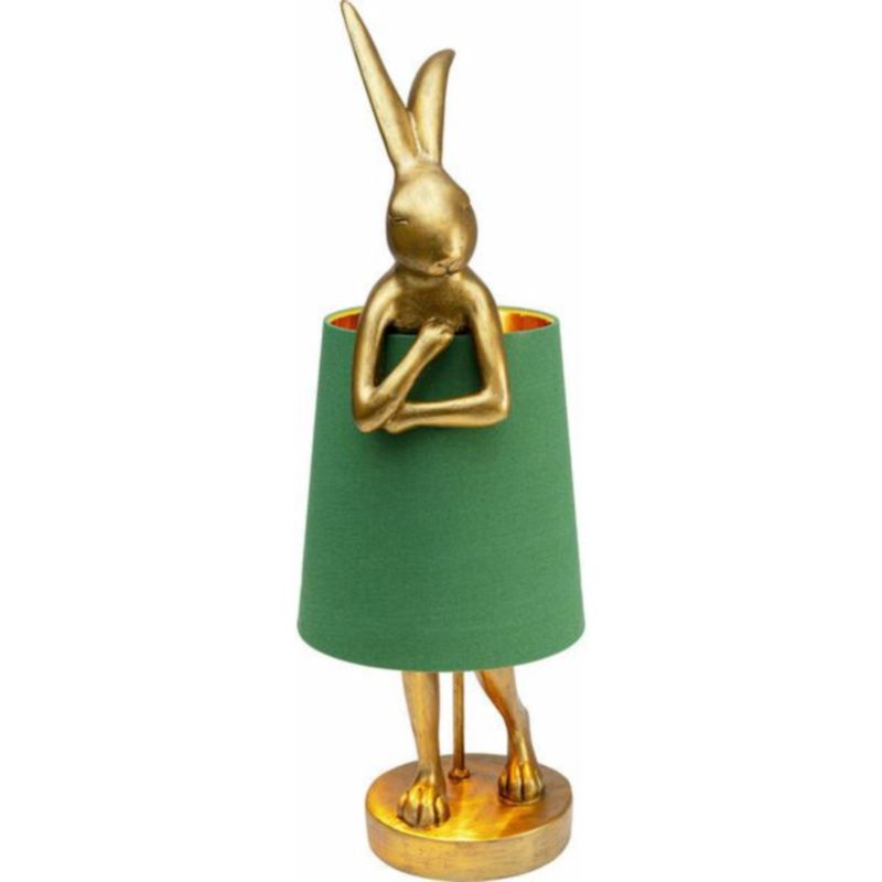 Настольная лампа Golden Hare/ green lampshade Золотой Зеленый в Сочи | Loft Concept 