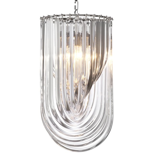 Люстра Chandelier Murano Clear 35 Прозрачный (Transparent) Никель в Сочи | Loft Concept 