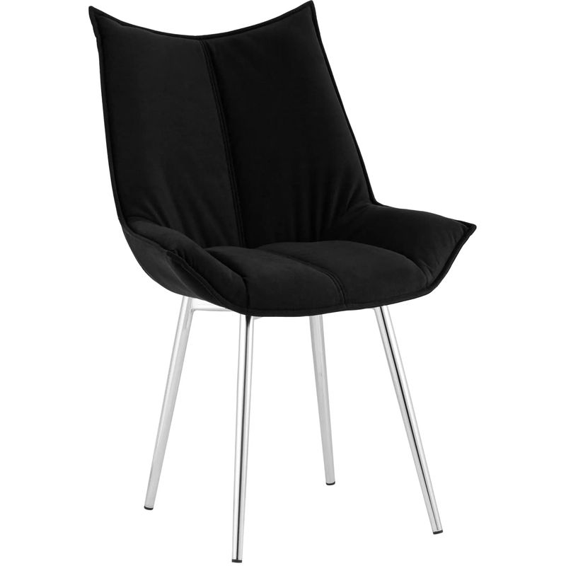 Стул Oslo Chair Черный Велюр Черный Серебряный в Сочи | Loft Concept 