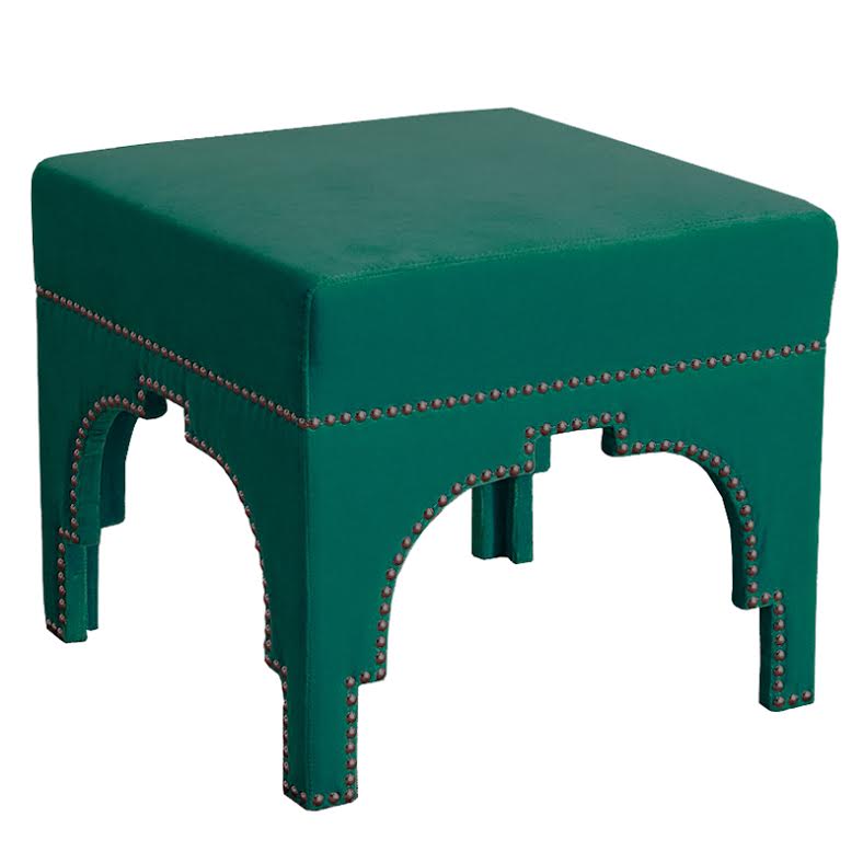 Raelynn Velvet Ottoman Изумрудный в Сочи | Loft Concept 