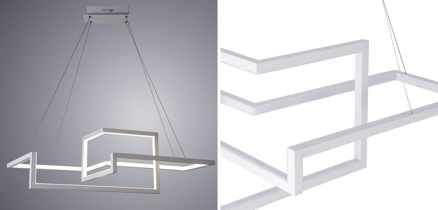 Люстра Esther Geometric White Chandelier II - фото
