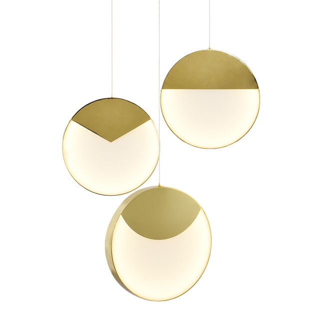 Подвесной светильник MM Lampadari Moonlight Suspension Lamp 3 Золотой Белый в Сочи | Loft Concept 