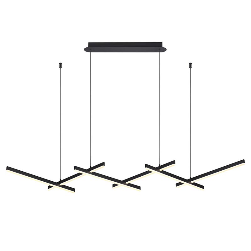 Люстра Rolf Black Lines Linear Chandelier Черный в Сочи | Loft Concept 