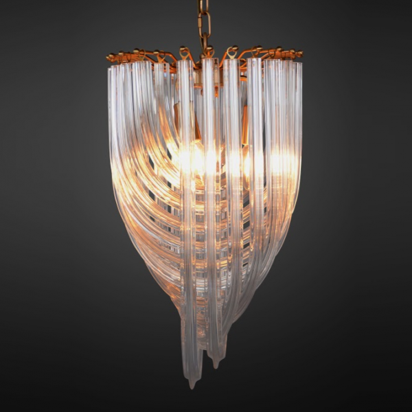 Люстра Retro Frozen Glass Chandelier 30 Champagne  в Сочи | Loft Concept 