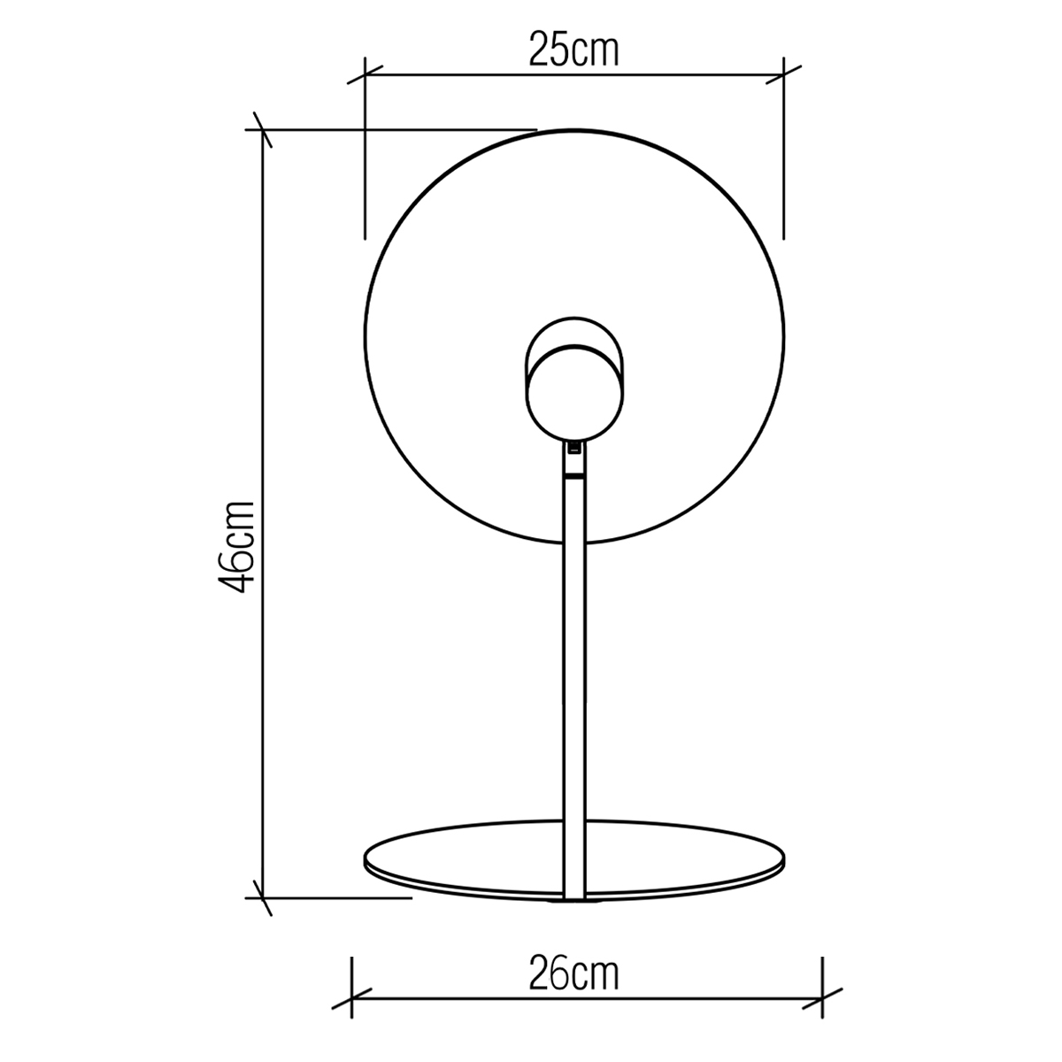 Настольная лампа с круглым деревянным отражателем и черным цилиндрическим плафоном Accord Lighting в Сочи