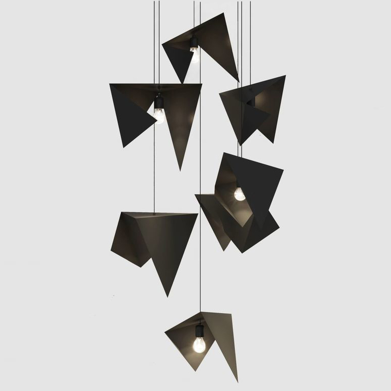 Люстра Chandelier BIRD 7 black LGH0731 Черный матовый в Сочи | Loft Concept 