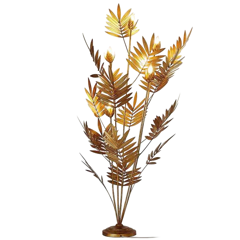 Торшер Palm Leaves Gold Las Palmas Floor Lamp Золотой в Сочи | Loft Concept 