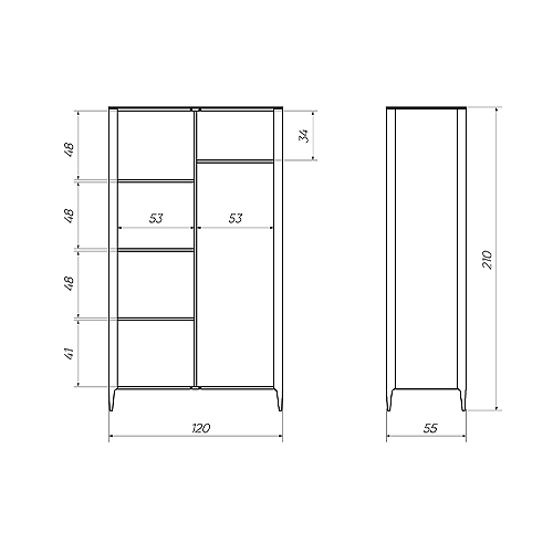 Шкаф двухстворчатый белый Type  в Сочи