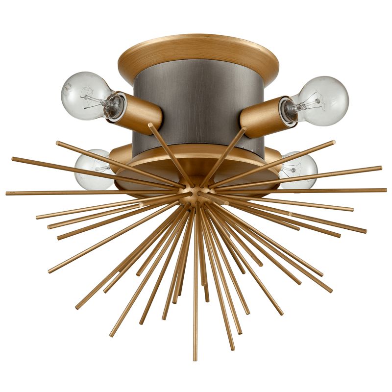 Потолочный светильник Hedgehog Brass Chandelier Латунь в Сочи | Loft Concept 