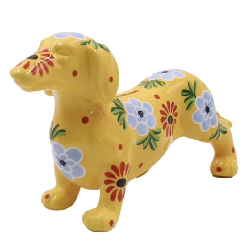 Статуэтка Flower Dachshund yellow Желтый Мульти в Сочи | Loft Concept 