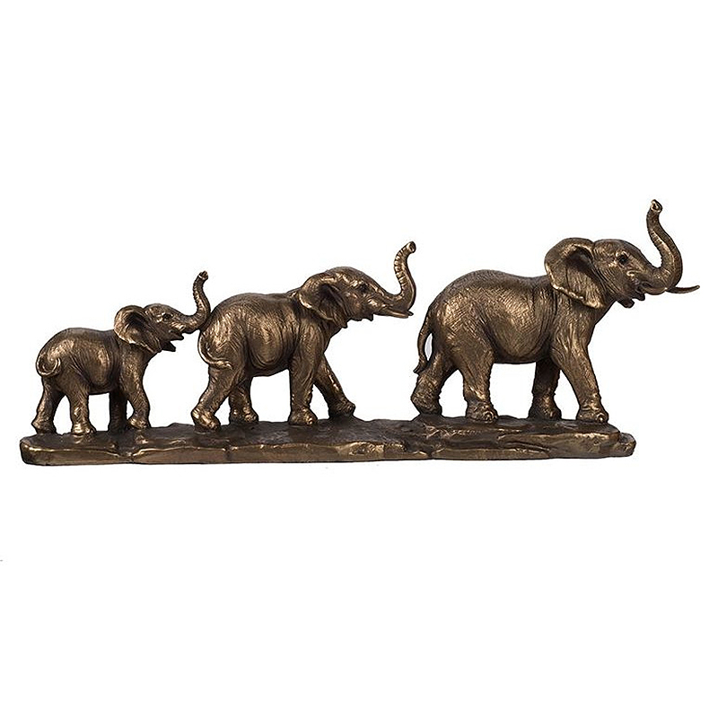 Композиция в виде семьи слонов Elephants Figurine Бронза в Сочи | Loft Concept 