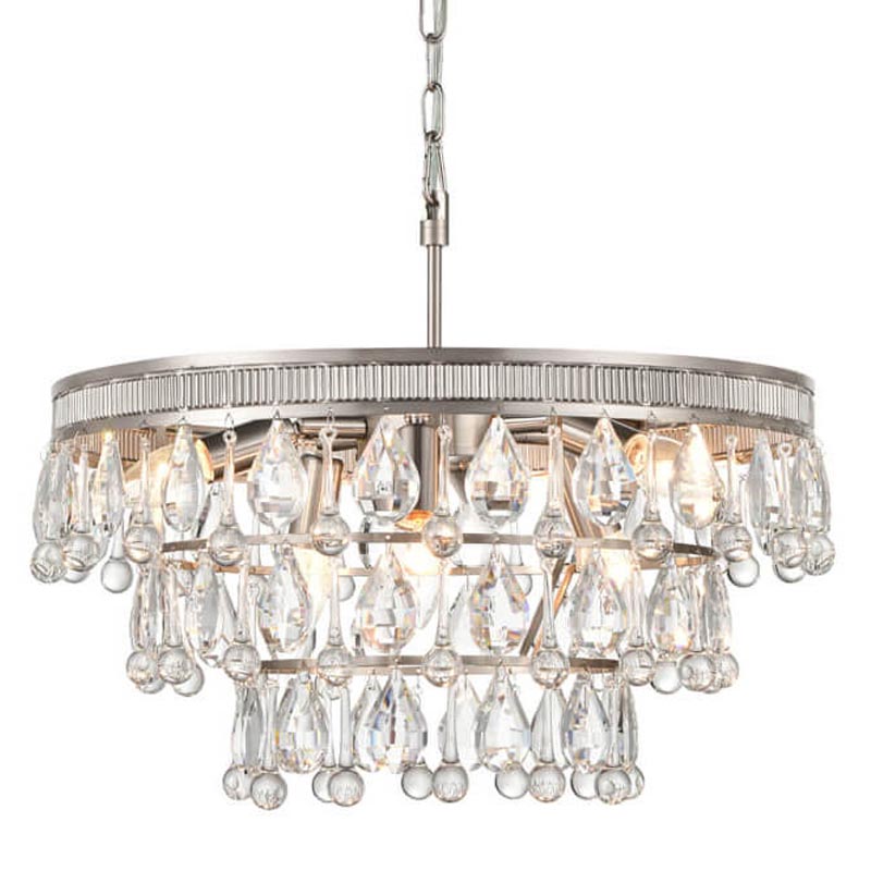 Люстра Freude Chandelier 50 Прозрачный (Transparent) Никель Сатин в Сочи | Loft Concept 