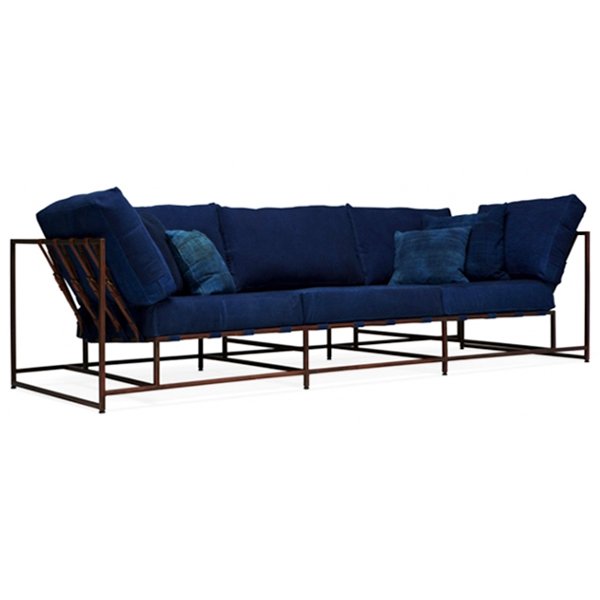 Диван Kenn X Miller sofa Indigo and copper denim Индиго в Сочи | Loft Concept 