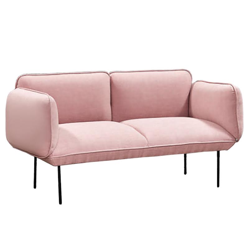 Двухместная Софа Elsa 2 Seater Sofa Розовый велюр Розовый пастельный в Сочи | Loft Concept 