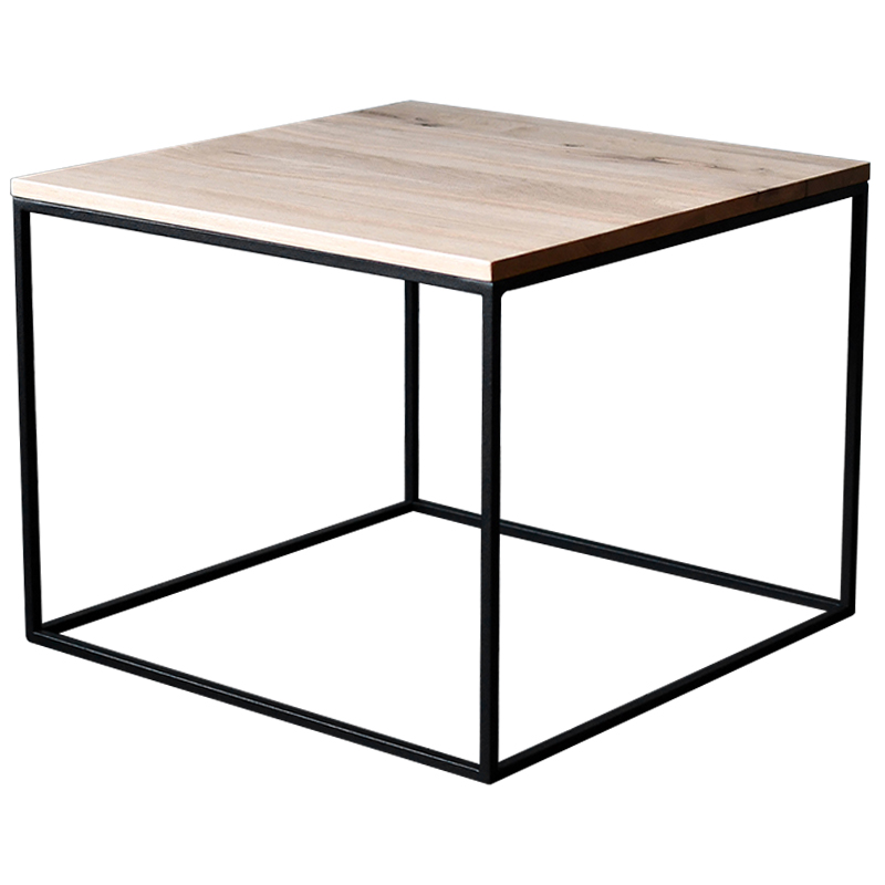 Кофейный стол Clegg Industrial Metal Rust Coffee Table Светлый дуб Черный в Сочи | Loft Concept 