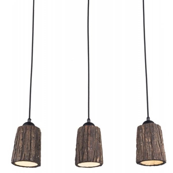 Люстра Wood Log Pendant 3 Коричневый в Сочи | Loft Concept 