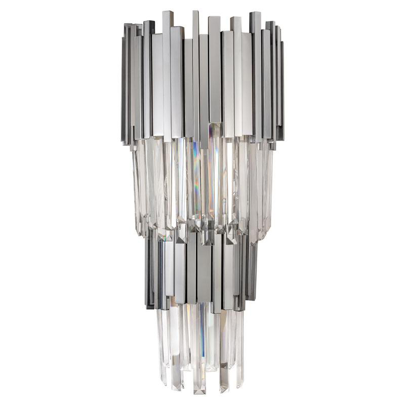 Бра Luxxu Modern Cascade Wall Lamp Silver 71 Прозрачное Стекло Серебряный в Сочи | Loft Concept 