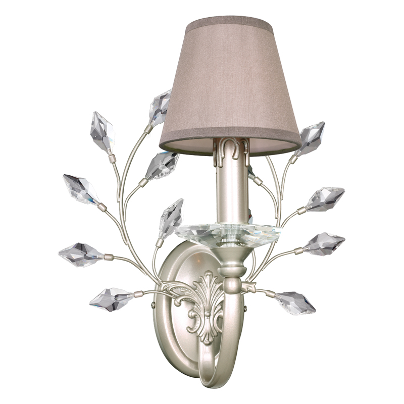 Бра Loretta Sconce grey Серый Прозрачный Белое золото винтаж в Сочи | Loft Concept 