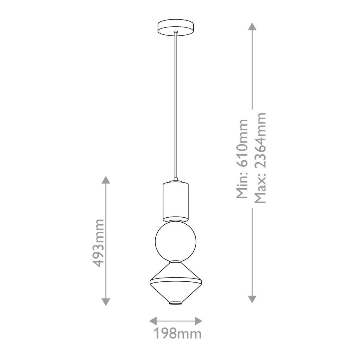 Подвесной светильник белого цвета с тремя геометрическими плафонами Alora Mood в Сочи