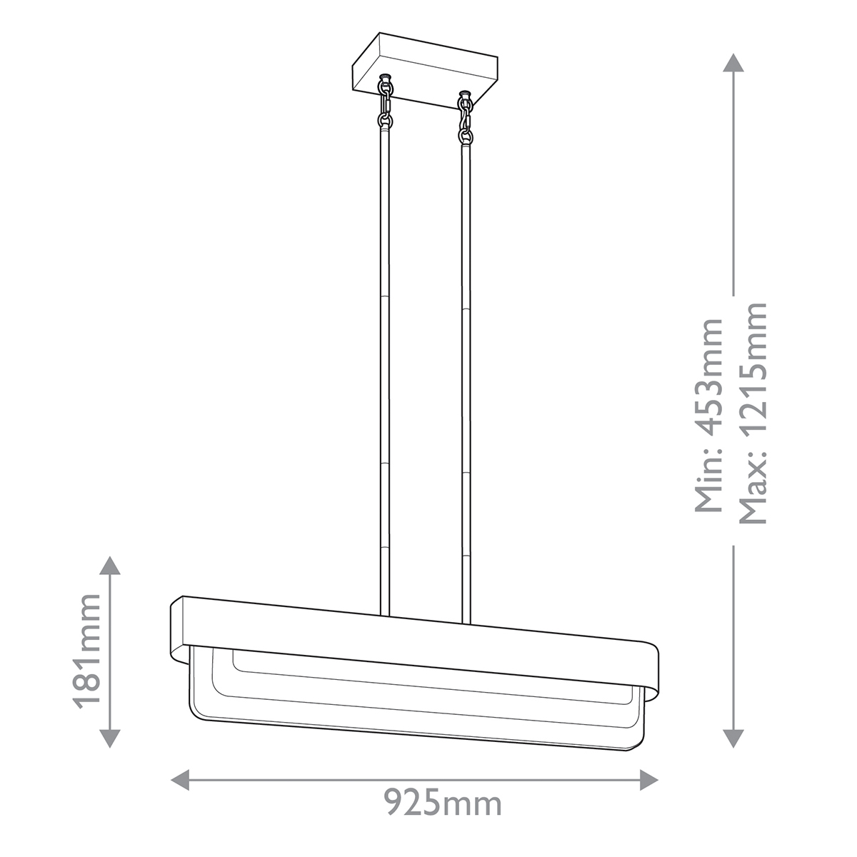 Люстра подвесная прямоугольная цвета латунь Kichler в Сочи