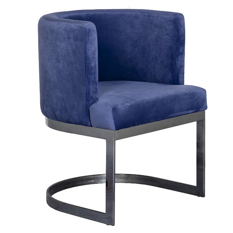 Стул Disalia Chair blue Темно-синий Темный хром в Сочи | Loft Concept 