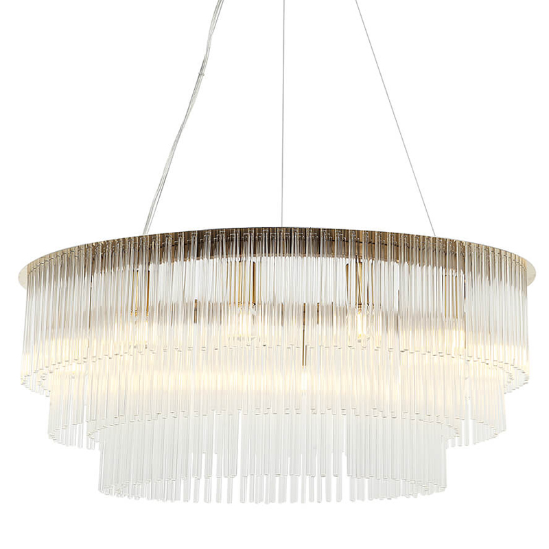 Люстра Harrison Chandelier gold 12 lamp Глянцевое золото Прозрачный в Сочи | Loft Concept 