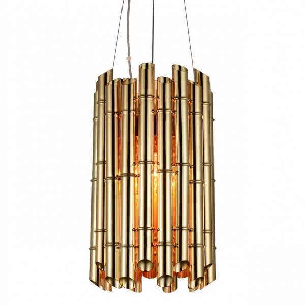 Люстра Golden Bamboo Pendant 6 Глянцевое золото в Сочи | Loft Concept 