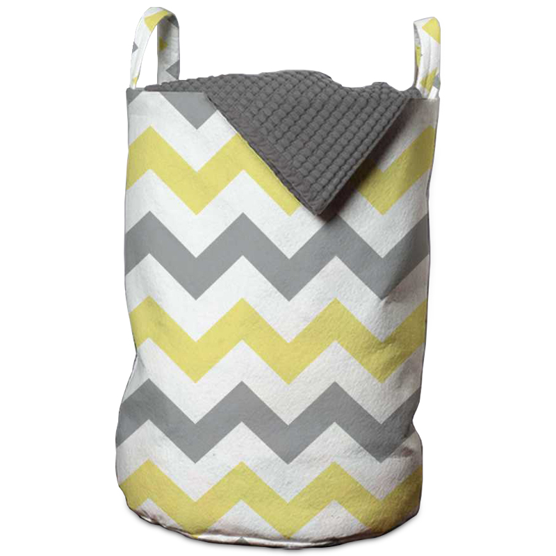 Корзина Mustard and Gray Chevron II Basket Мульти в Сочи | Loft Concept 