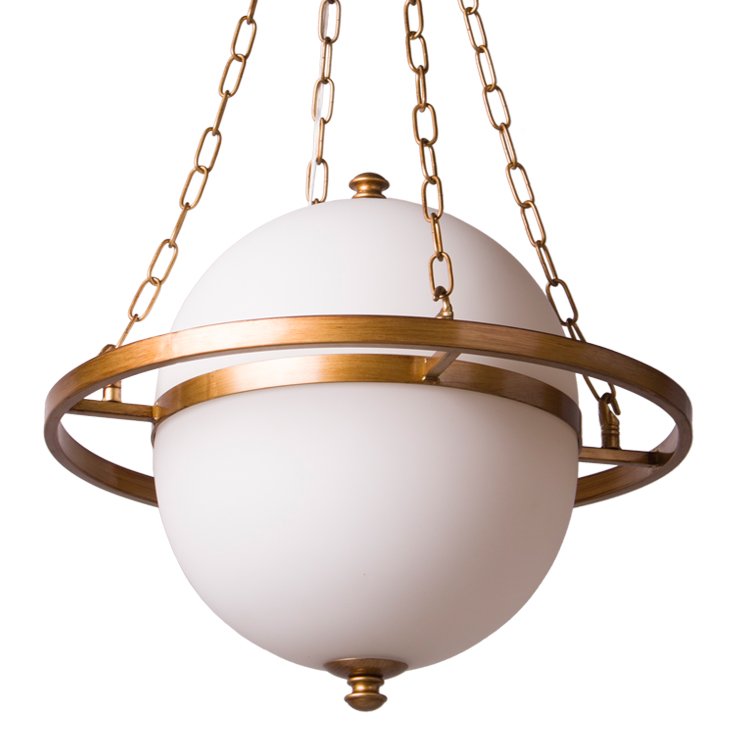 Люстра Saturn Chandelier Золотой Молочный в Сочи | Loft Concept 