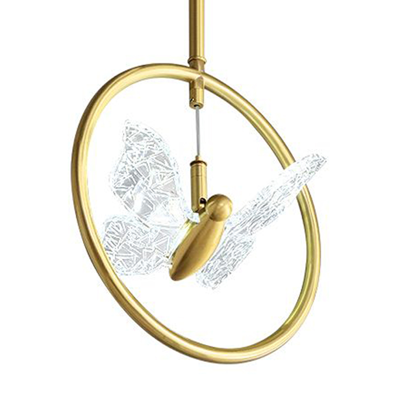 Светильник Butterfly Disk Pendant Lamp H Прозрачный Латунь в Сочи | Loft Concept 