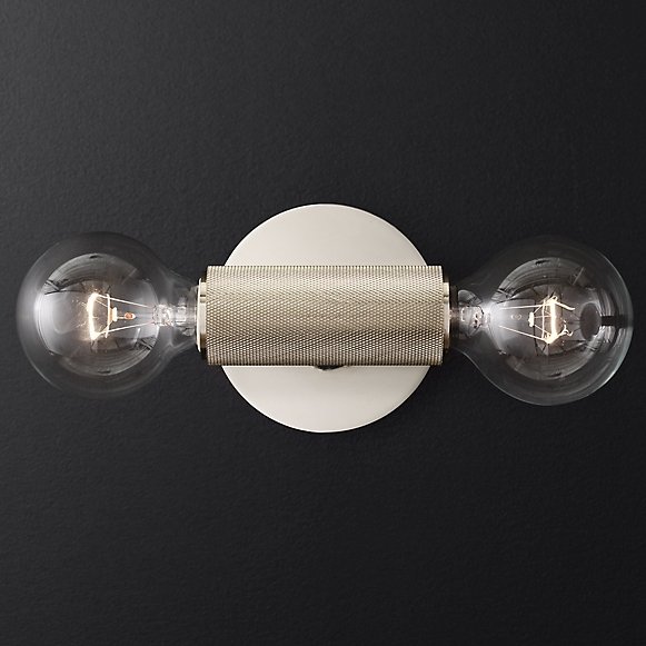 Бра RH Utilitaire Inline Sconce Silver Никель в Сочи | Loft Concept 