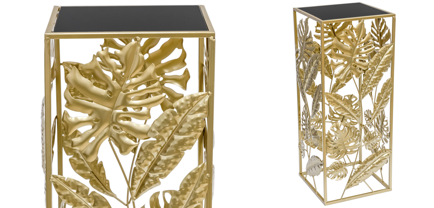 Подставка Tropical Gold Leaves Stand S - фото