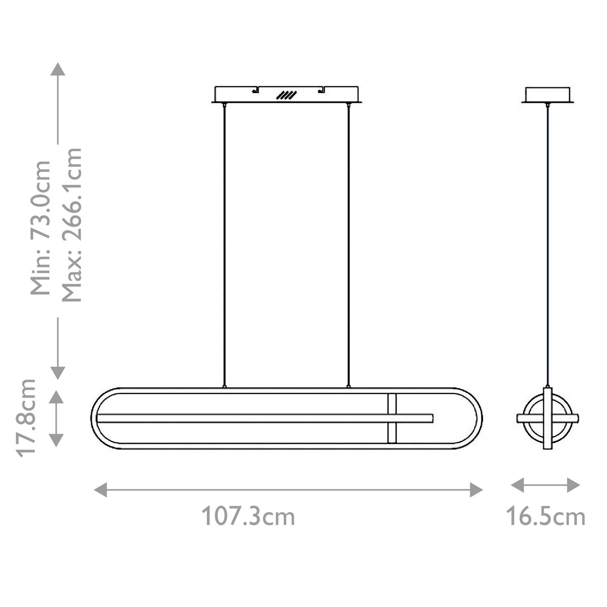Подвесной светильник с вытянутой овальной формой Eurofase в Сочи
