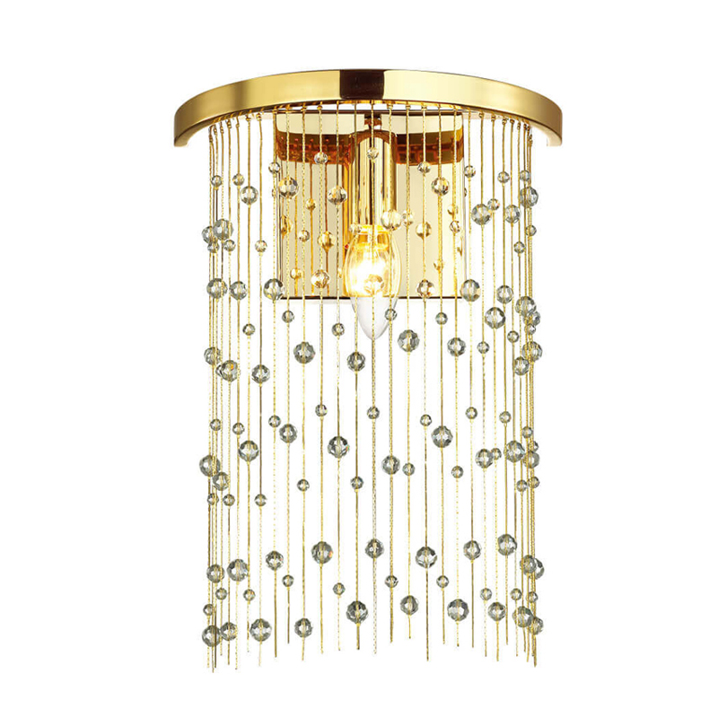 Бра Hailstorm Rain Wall lamp gold Прозрачный (Transparent) Золотой в Сочи | Loft Concept 