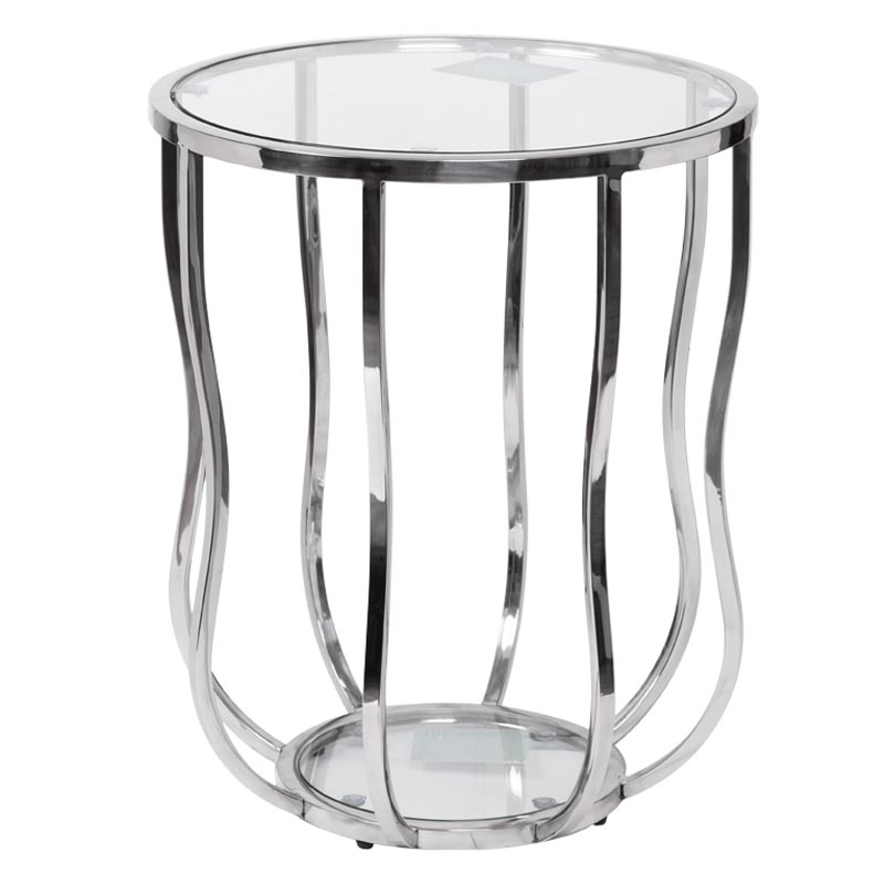 Приставной стол Fedric Side Table silver Серебряный в Сочи | Loft Concept 