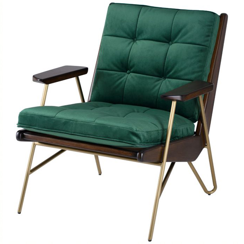 Кресло Gelver Chair green Зеленый матовое золото Коричневый в Сочи | Loft Concept 