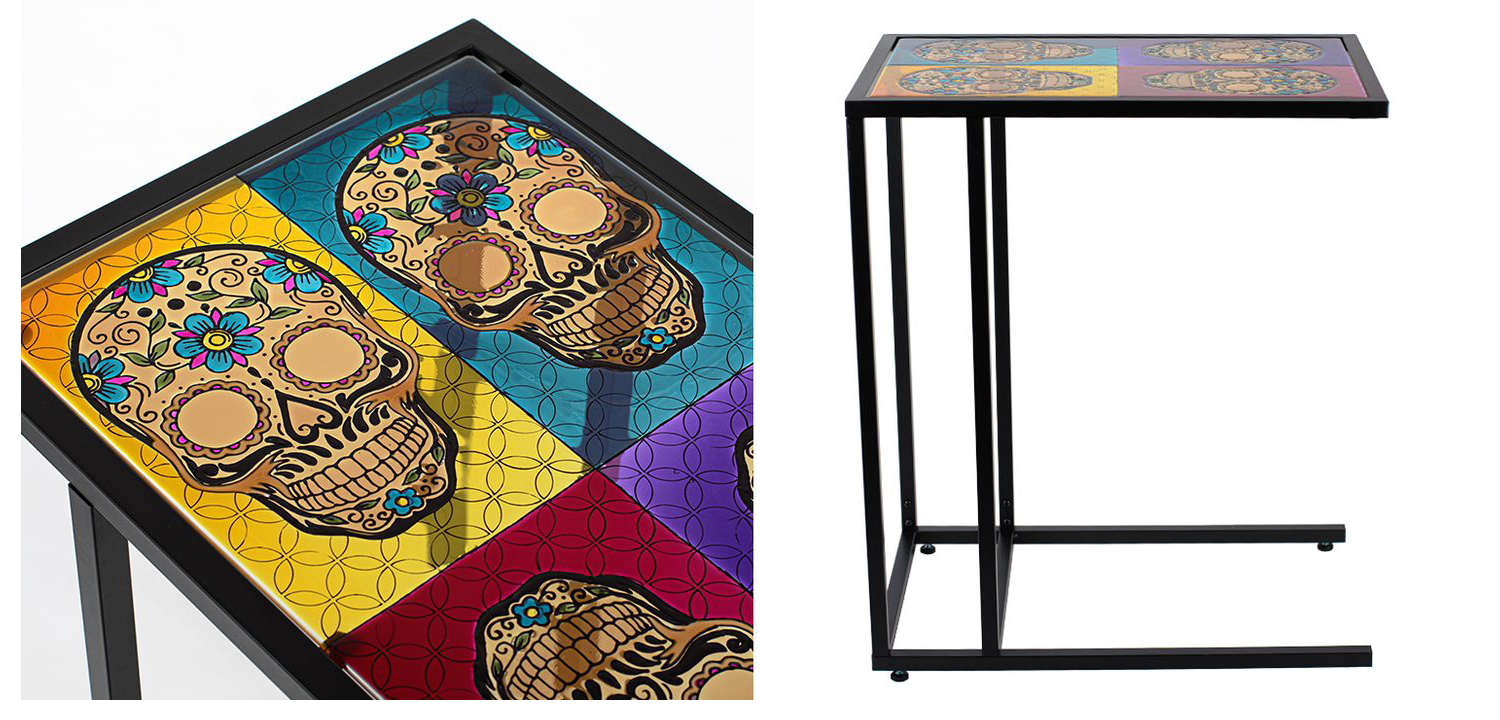 Приставной стол Multicolored Skulls - фото