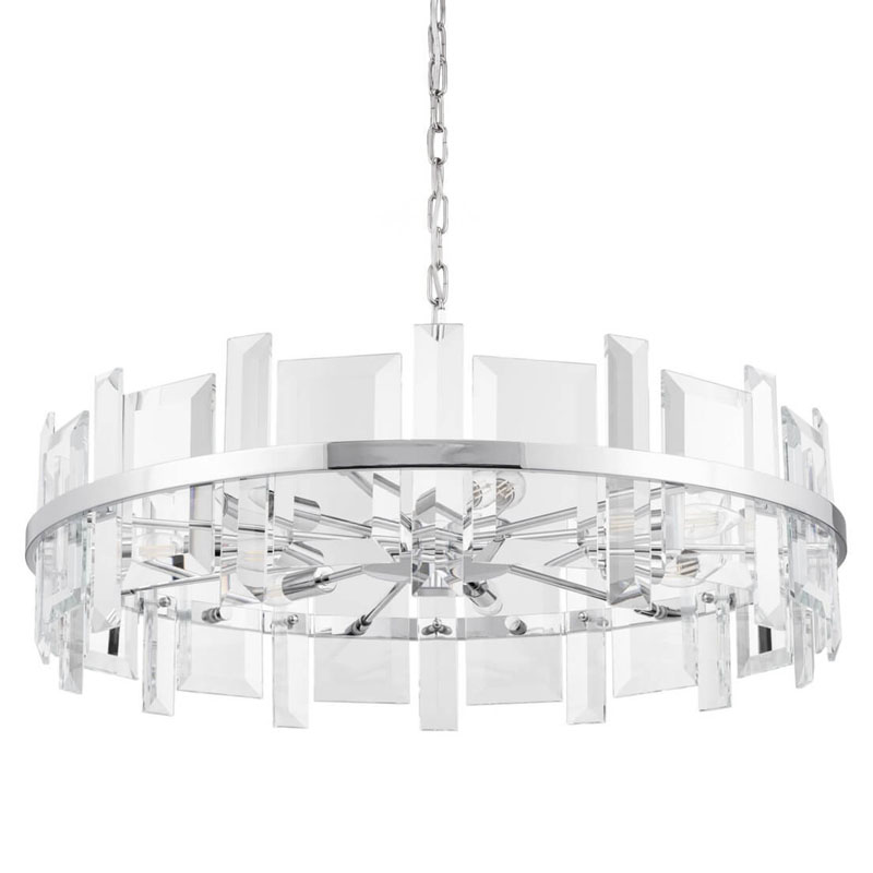 Люстра Harlow Crystal Round Chandelier chrome 7 Хром в Сочи | Loft Concept 