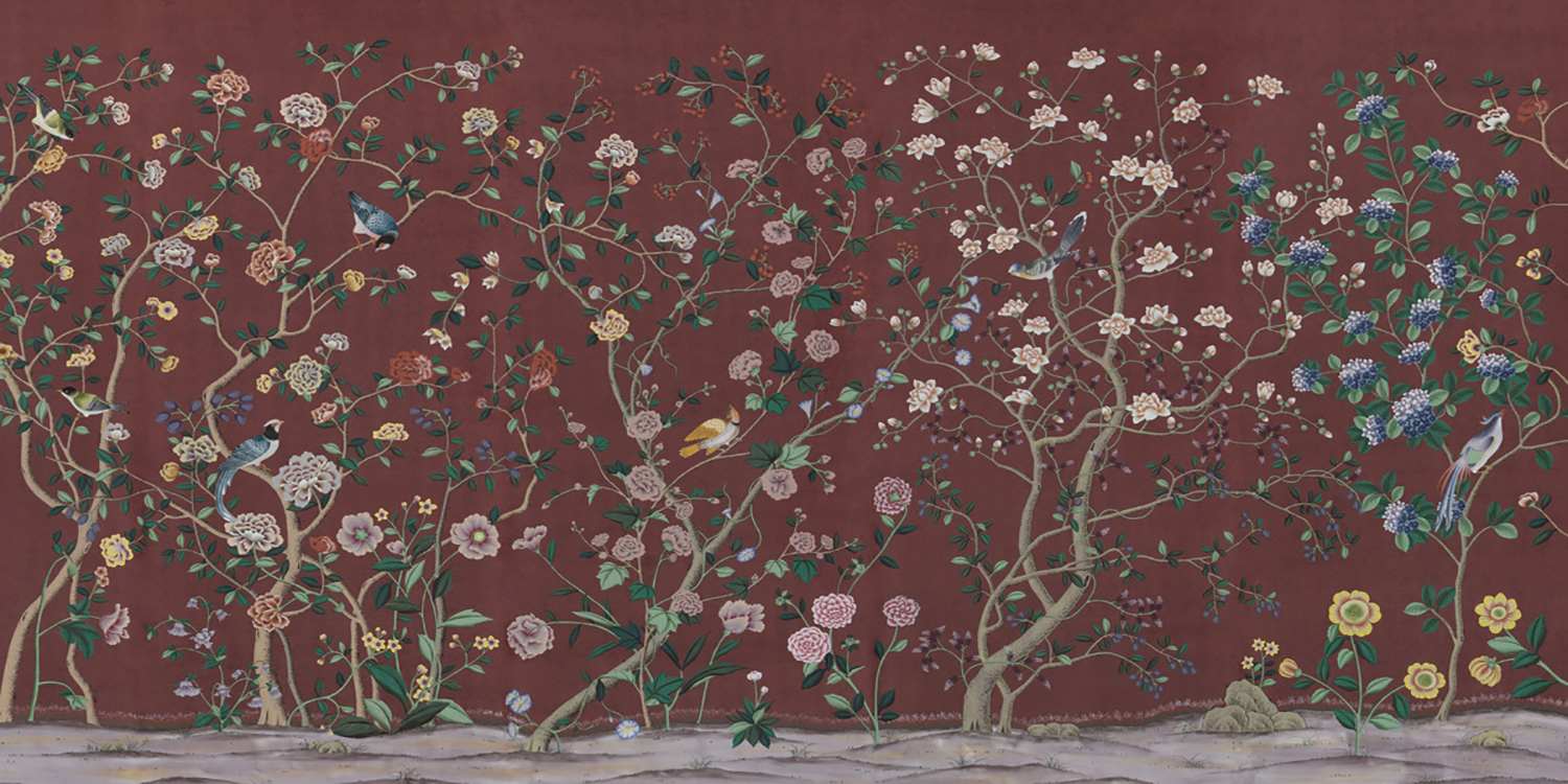 Обои ручная роспись Erdem Red - фото